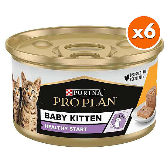 Pro Plan Baby Kitten Tavuk Etli Yavru Kedi Konservesi 85 Gr - 6 Adet - 1