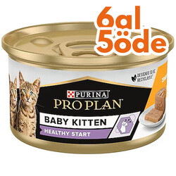 Pro Plan - Pro Plan Baby Kitten Tavuk Etli Yavru Kedi Konservesi 85 Gr - 6 Al 5 Öde