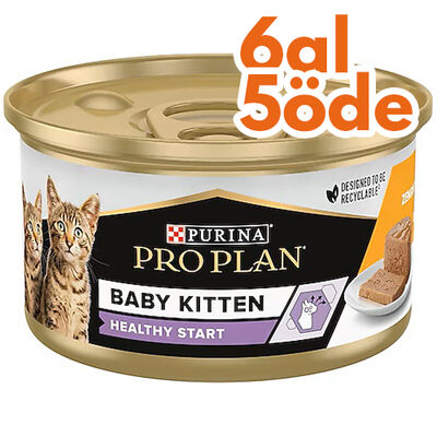 Pro Plan Baby Kitten Tavuk Etli Yavru Kedi Konservesi 85 Gr - 6 Al 5 Öde