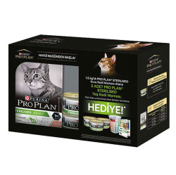 Pro Plan Box Kısırlaştırılmış Somon Balıklı Kedi Maması 1,5 Kg + 3 Adet Pro Plan Yaş Mama - Pro Plan