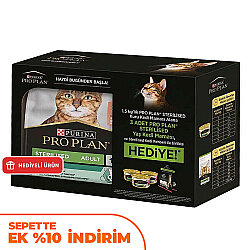 Pro Plan BOX Kısırlaştırılmış Somon Balıklı Kedi Maması 1,5 Kg + 3 Adet Pro Plan Konserve 85 Gr - Pro Plan