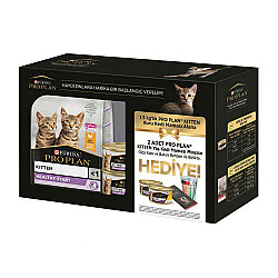 Pro Plan BOX Kitten Tavuk Etli Yavru Kedi Maması 1,5 Kg + 2 Adet Pro Plan Yaş Mama - Pro Plan