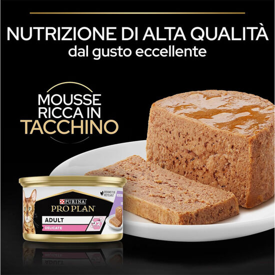 Pro Plan Delicate Hassas Hindi Etli Kedi Konservesi 85 Gr ( 24 Adet x 85 Gr ) - 6