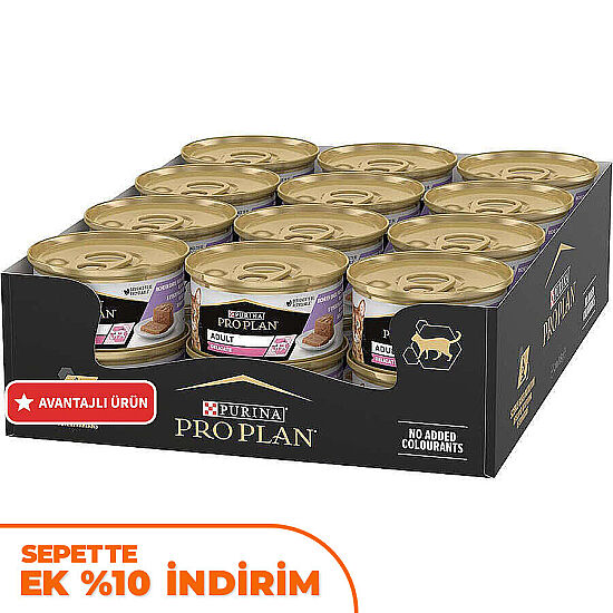 Pro Plan Delicate Hassas Hindi Etli Kedi Konservesi 85 Gr ( 24 Adet x 85 Gr ) - 1