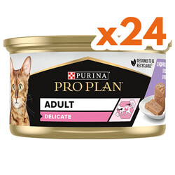 Pro Plan - Pro Plan Delicate Hassas Hindi Etli Kedi Konservesi 85 Gr ( 24 Adet x 85 Gr )