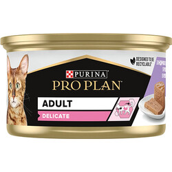 Pro Plan Delicate Hassas Hindi Etli Kedi Konservesi 85 Gr ( 24 Adet x 85 Gr ) - Thumbnail