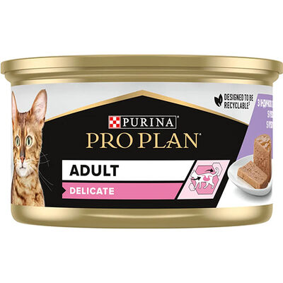 Pro Plan Delicate Hassas Hindi Etli Kedi Konservesi 85 Gr ( 24 Adet x 85 Gr )