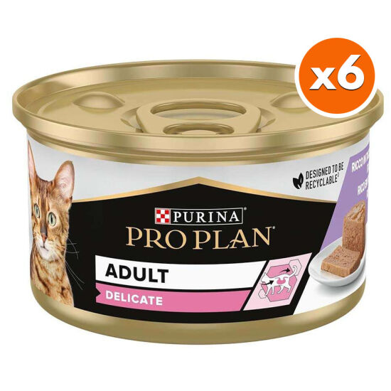 Pro Plan Delicate Hassas Hindi Etli Kedi Konservesi 85 Gr - 6 Adet - 1