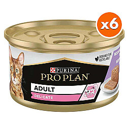 Pro Plan Delicate Hassas Hindi Etli Kedi Konservesi 85 Gr - 6 Adet - Pro Plan