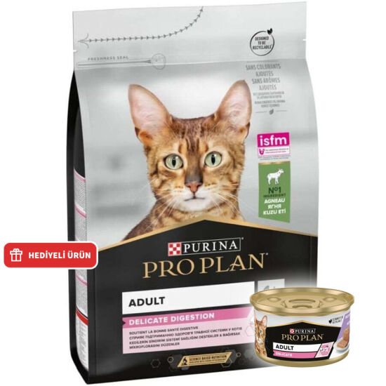 Pro Plan Delicate Kuzu Etli Hassas Sindirim Kedi Maması 1,5 Kg + Pro Plan Konserve 85 Gr - 1