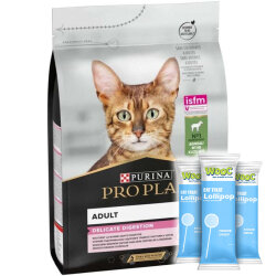 Pro Plan Delicate Kuzu Etli Hassas Sindirim Kedi Maması 3 Kg + 3 Adet Wooc Lolipop - Pro Plan