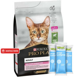Pro Plan Delicate Kuzu Etli Hassas Sindirim Kedi Maması 3 Kg + 3 Adet Wooc Lolipop - Pro Plan