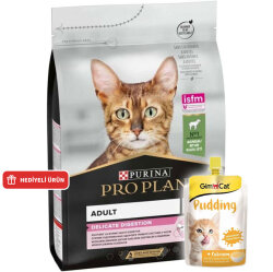 Pro Plan Delicate Kuzu Etli Hassas Sindirim Kedi Maması 3 Kg + Gimcat Kedi Pudingi 150 Gr - Pro Plan