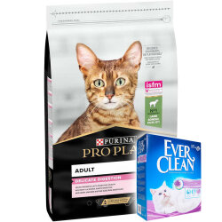 Pro Plan Delicate Kuzu Hassas Sindirim Kedi Maması 10 Kg + Everclean 10 Lt Kedi Kumu - Pro Plan