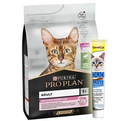 Pro Plan - Pro Plan Delicate Kuzu Hassas Sindirim Kedi Maması 10 Kg + GimCat Multi Vitamin Paste Macun