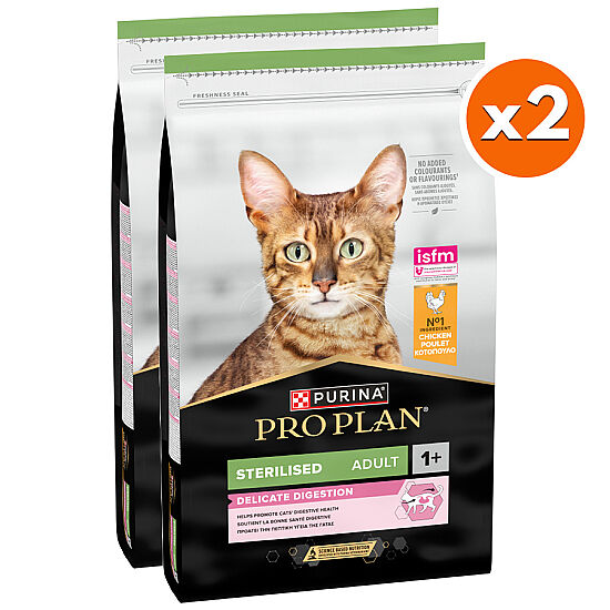 Pro Plan Delicate Tavuk Etli Hassas Sindirim Kısırlaştırılmış Kedi Maması 10 Kg x 2 Adet + 35 Adet Pro Plan Hairball Pouch - 4
