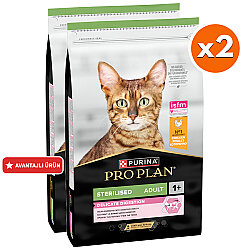 Pro Plan Delicate Tavuk Etli Hassas Sindirim Kısırlaştırılmış Kedi Maması 10 Kg x 2 Adet + 35 Adet Pro Plan Hairball Pouch - 3