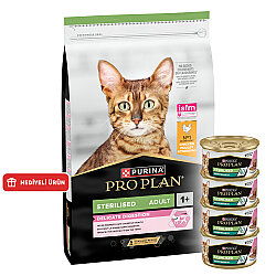 Pro Plan Delicate Tavuk Etli Hassas Sindirim Kısırlaştırılmış Kedi Maması 3 Kg + 4 Adet Pro Plan Konserve 85 Gr - Pro Plan