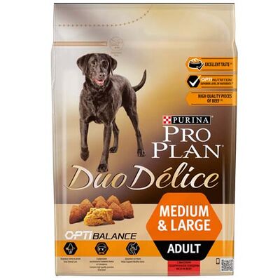 Pro Plan Duo Delice Gerçek Sığır Etli Köpek Maması 2,5 Kg + Temizlik Mendili