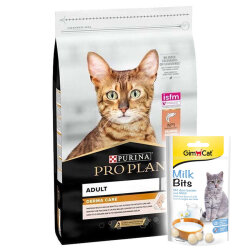 Pro Plan Derma Care Hassas Deri Somonlu Kedi Maması 1,5 Kg + 2 Adet Gimcat Sütlü Kedi Ödül Tableti - Pro Plan