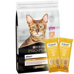 Pro Plan - Pro Plan Derma Care Hassas Deri Somonlu Kedi Maması 10 Kg + 3 Adet Dr Sacchi 4 lü Creamy Ödül