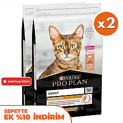 Pro Plan Derma Care Hassas Deri Somonlu Kedi Maması 10 Kg x 2 Adet - Pro Plan
