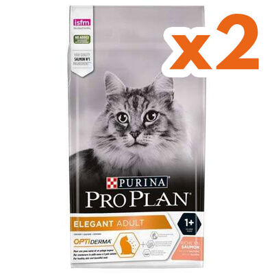 Pro Plan Elegant Hassas Deri Somonlu Kedi Maması 1,5 Kg x 2 Adet