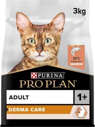 Pro Plan Derma Care Hassas Deri Somonlu Yetişkin Kedi Maması 3 Kg + 3 Adet Pro Plan 85 Gr Yaş Mama - Thumbnail