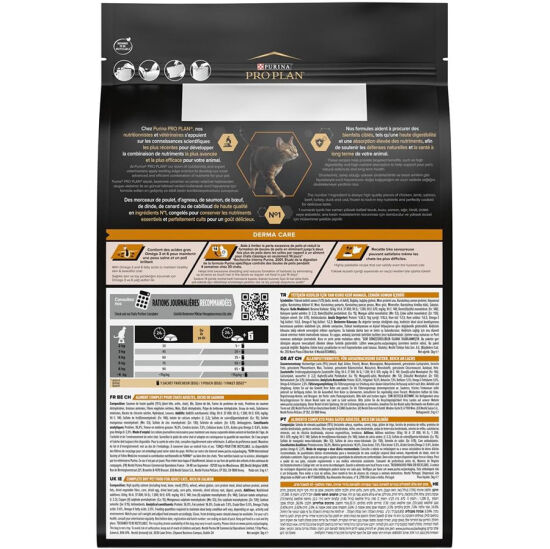 Pro Plan Derma Care Hassas Deri Somonlu Kedi Maması 3 Kg + 2 Adet Wooc Lolipop Ödül - 3