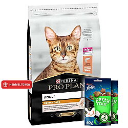 Pro Plan Derma Care Hassas Deri Somonlu Kedi Maması 3 Kg + 2 Adet Felix Party Mix Ödül - Pro Plan