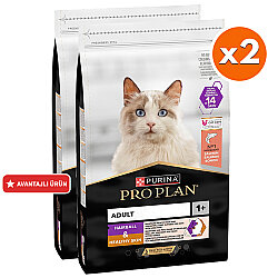 Pro Plan Hairball Healthy Skin Hassas Deri Somonlu Kedi Maması 10 Kg x 2 Adet + 5 Adet Hairball Care Yaş Mama - 2