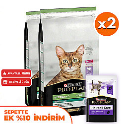 Pro Plan Kısırlaştırılmış Hindi Etli Kedi Maması 14 Kg x 2 Adet + 35 Adet Pro Plan Hairball Pouch - Pro Plan