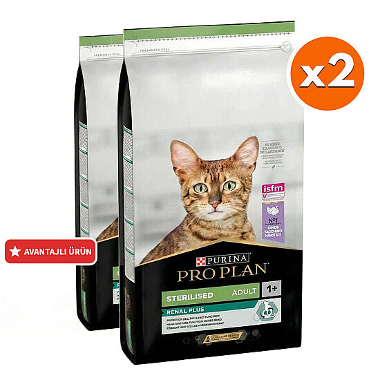 Pro Plan Kısırlaştırılmış Hindi Etli Kedi Maması 14 Kg x 2 Adet - 1