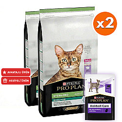 Pro Plan Kısırlaştırılmış Hindi Etli Kedi Maması 14 Kg x 2 Adet + 35 Adet Pro Plan Hairball Pouch - Pro Plan