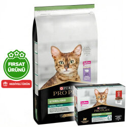 Pro Plan Kısırlaştırılmış Hindi Etli Kedi Maması 14 Kg + Pro Plan Yaş Mama 85 Gr x 10 Adet - Pro Plan