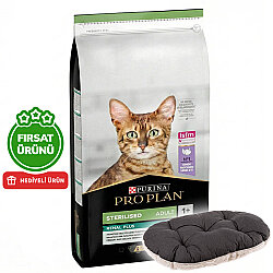Pro Plan Kısırlaştırılmış Hindi Etli Kedi Maması 14 Kg + Ferplast Relax Kedi Yatağı - Pro Plan