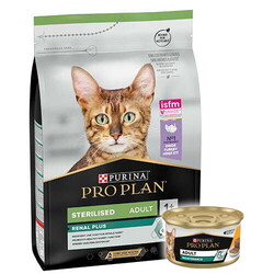 Pro Plan - Pro Plan Kısırlaştırılmış Hindi Etli Kedi Maması 1,5 Kg + Pro Plan 85 Gr Yaş Mama