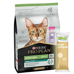 Pro Plan - Pro Plan Kısırlaştırılmış Hindi Etli Kedi Maması 1,5 Kg + Wooc Kedi Lolipopu
