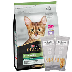 Pro Plan - Pro Plan Kısırlaştırılmış Hindi Etli Kedi Maması 3 Kg + 2 Adet Dr Sacchi 4 lü Creamy Ödül