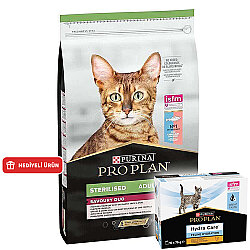 Pro Plan Kısırlaştırılmış Morina ve Alabalık Kedi Maması 10 Kg + Hydra Care Yaş Mama - Pro Plan