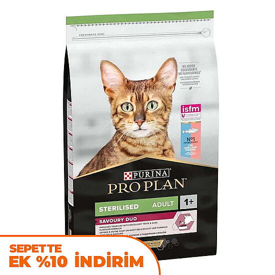 Pro Plan Kısırlaştırılmış Morina ve Alabalık Kedi Maması 10 Kg - 1