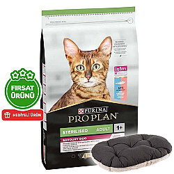 Pro Plan Kısırlaştırılmış Morina ve Alabalık Kedi Maması 10 Kg + Ferplast Relax Kedi Yatağı - Pro Plan