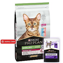 Pro Plan Kısırlaştırılmış Morina ve Alabalık Kedi Maması 10 Kg + 14 Adet Pro Plan Hairball Pouch - Pro Plan