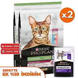 Pro Plan Kısırlaştırılmış Morina ve Alabalık Kedi Maması 10 Kg x 2 Adet + 35 Adet Pro Plan Hairball Pouch - Pro Plan