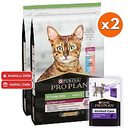Pro Plan Kısırlaştırılmış Morina ve Alabalık Kedi Maması 10 Kg x 2 Adet + 35 Adet Pro Plan Hairball Pouch - Pro Plan