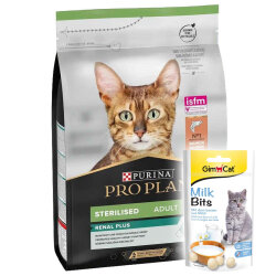 Pro Plan Kısırlaştırılmış Somon Balıklı Kedi Maması 1,5 Kg + Gimcat Sütlü Kedi Ödül Tableti - Pro Plan