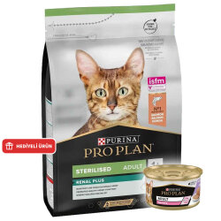 Pro Plan Kısırlaştırılmış Somon Balıklı Kedi Maması 1,5 Kg + Kedi Konservesi 85 Gr - Pro Plan