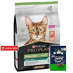 Pro Plan Kısırlaştırılmış Somon Balıklı Kedi Maması 1,5 Kg + Felix Soup Time Çorba - Pro Plan
