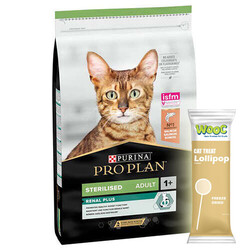 Pro Plan - Pro Plan Kısırlaştırılmış Somon Balıklı Kedi Maması 1,5 Kg + Wooc Kedi Lolipopu