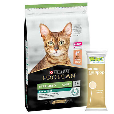 Pro Plan Kısırlaştırılmış Somon Balıklı Kedi Maması 1,5 Kg + Wooc Kedi Lolipopu